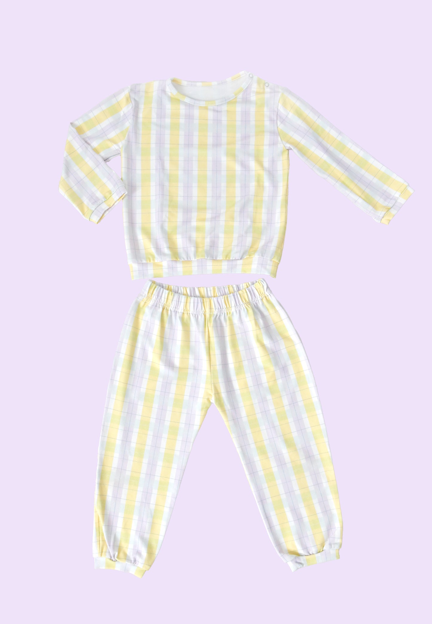 Pigiama due pezzi in bambù - Tartan PB - Palloncino blu