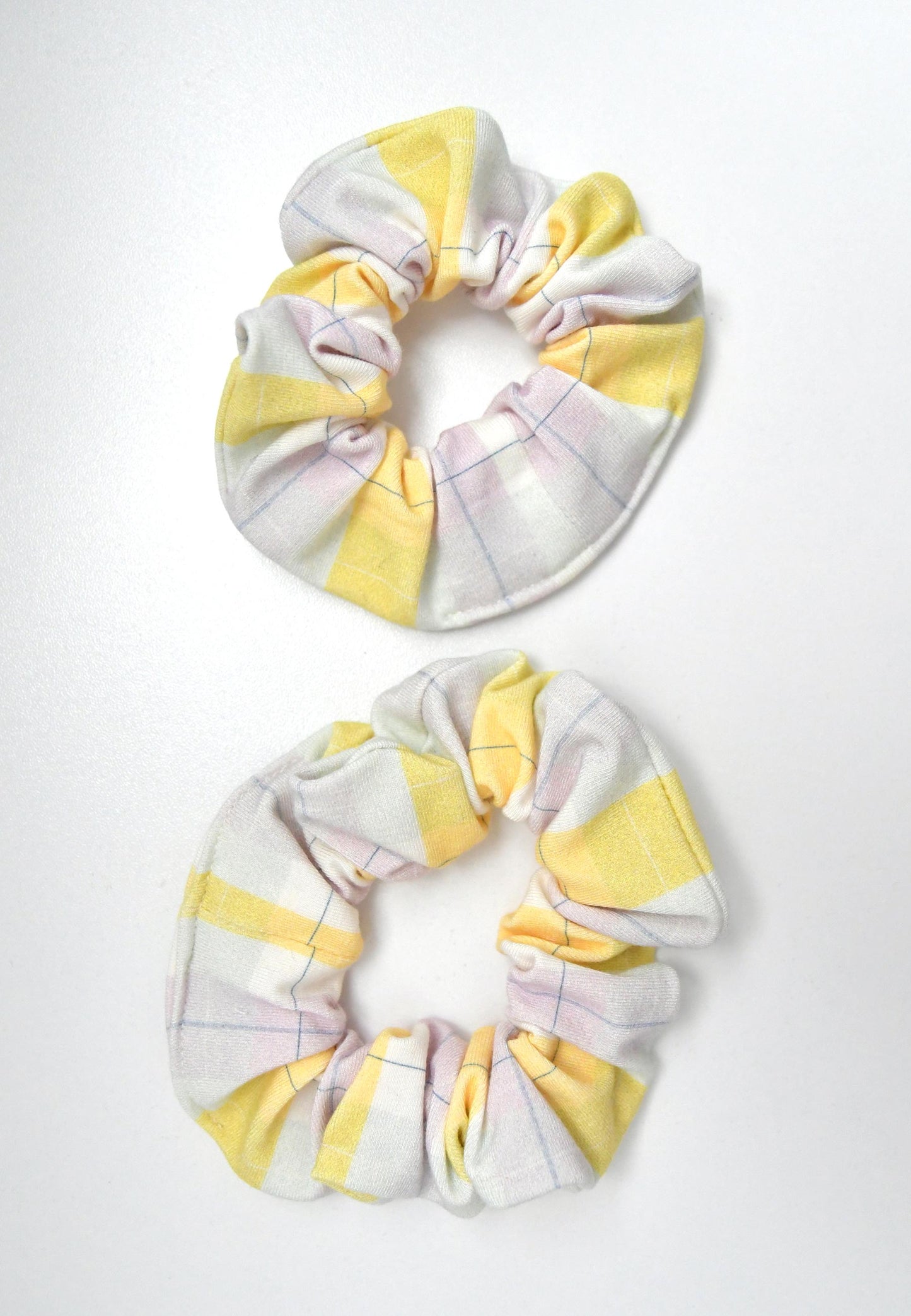 Chouchou (scrunchie) in bambù - Tartan PB - Palloncino blu