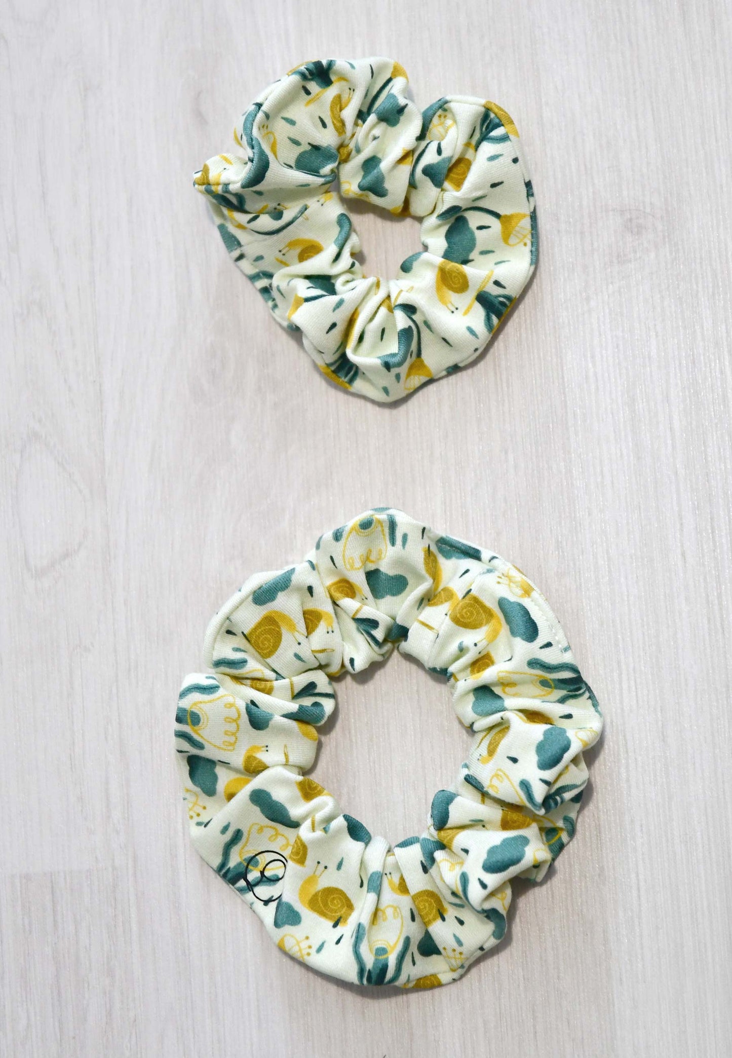 Chouchou (scrunchie) in bambù - Chioccioline - Palloncino blu