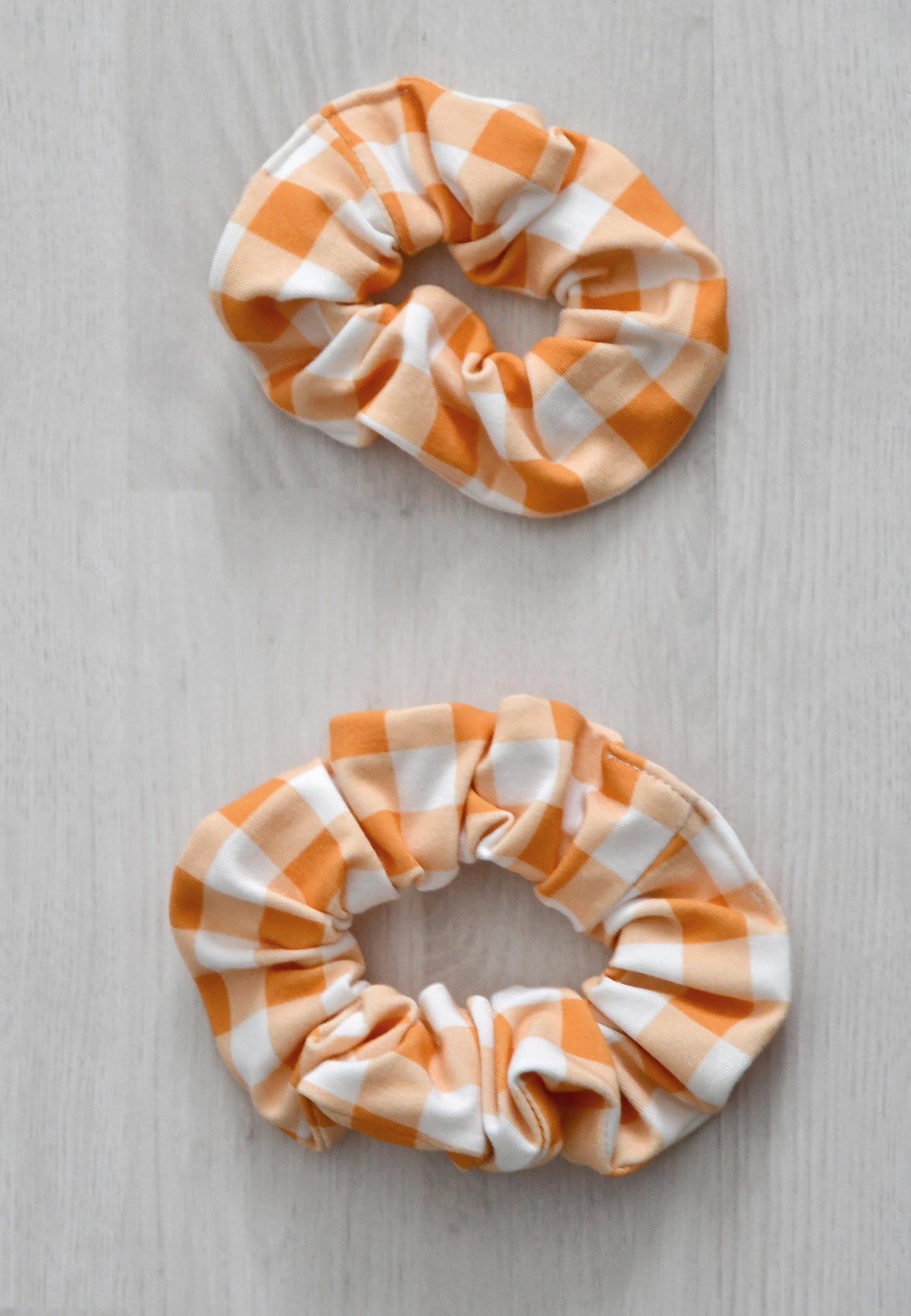 Chouchou (scrunchie) in bambù - Foglie d'autunno - Palloncino blu