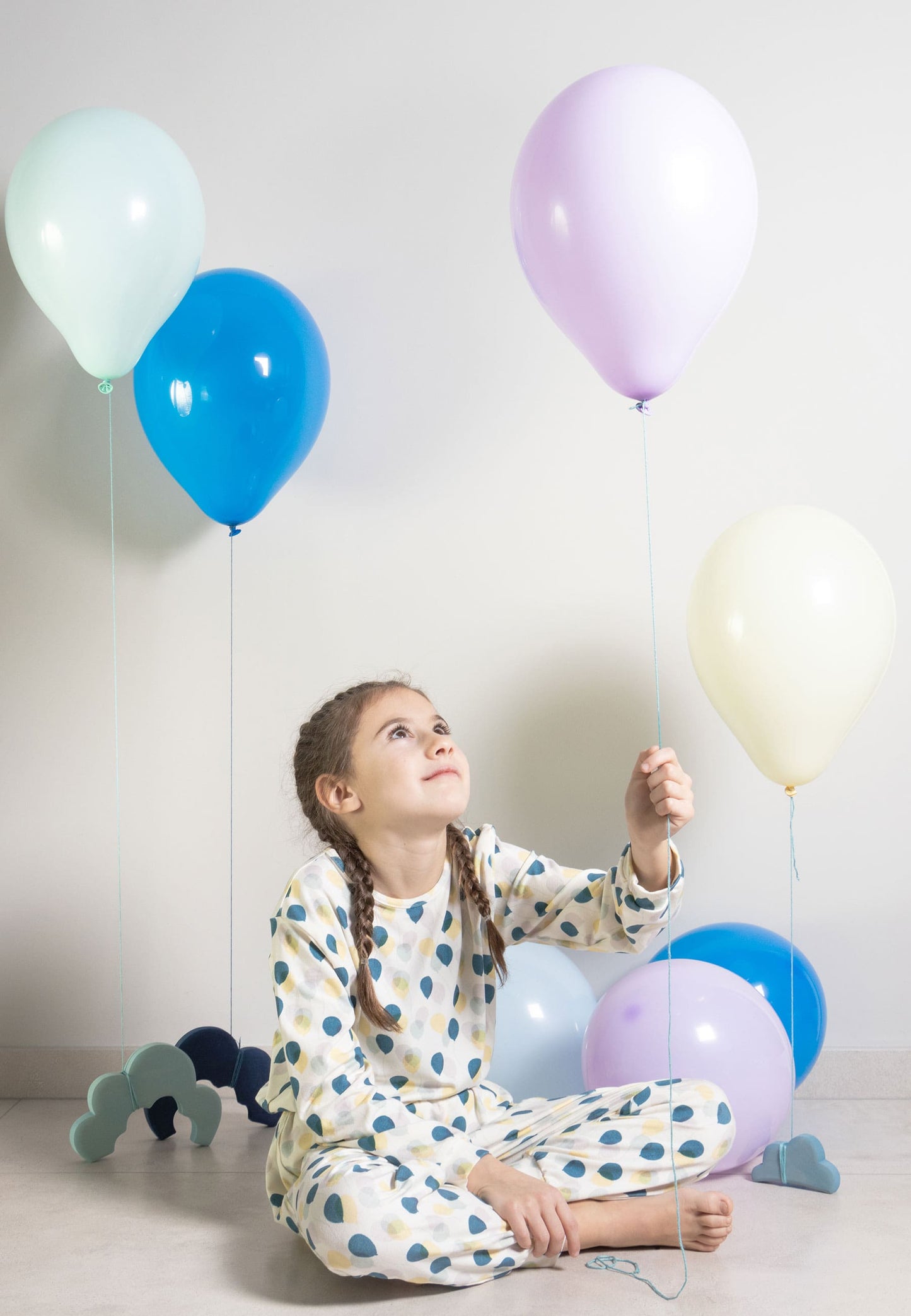 Pigiama due pezzi in bambù - Vola in alto - Palloncino blu