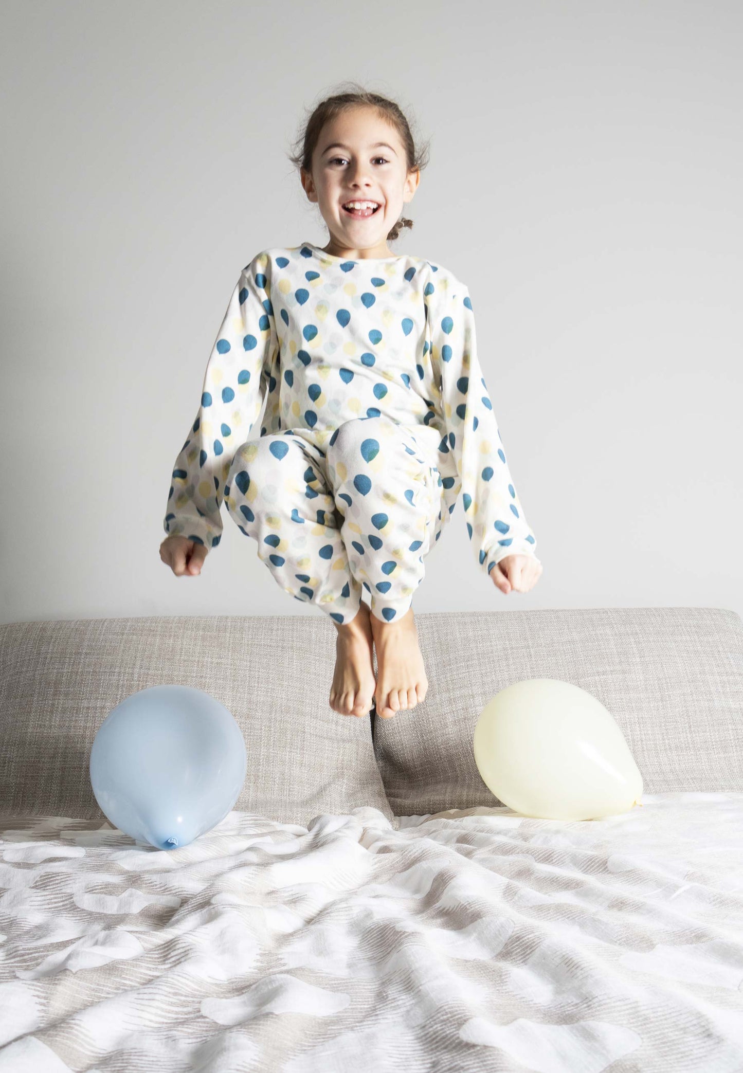 Pigiama due pezzi in bambù - Vola in alto - Palloncino blu