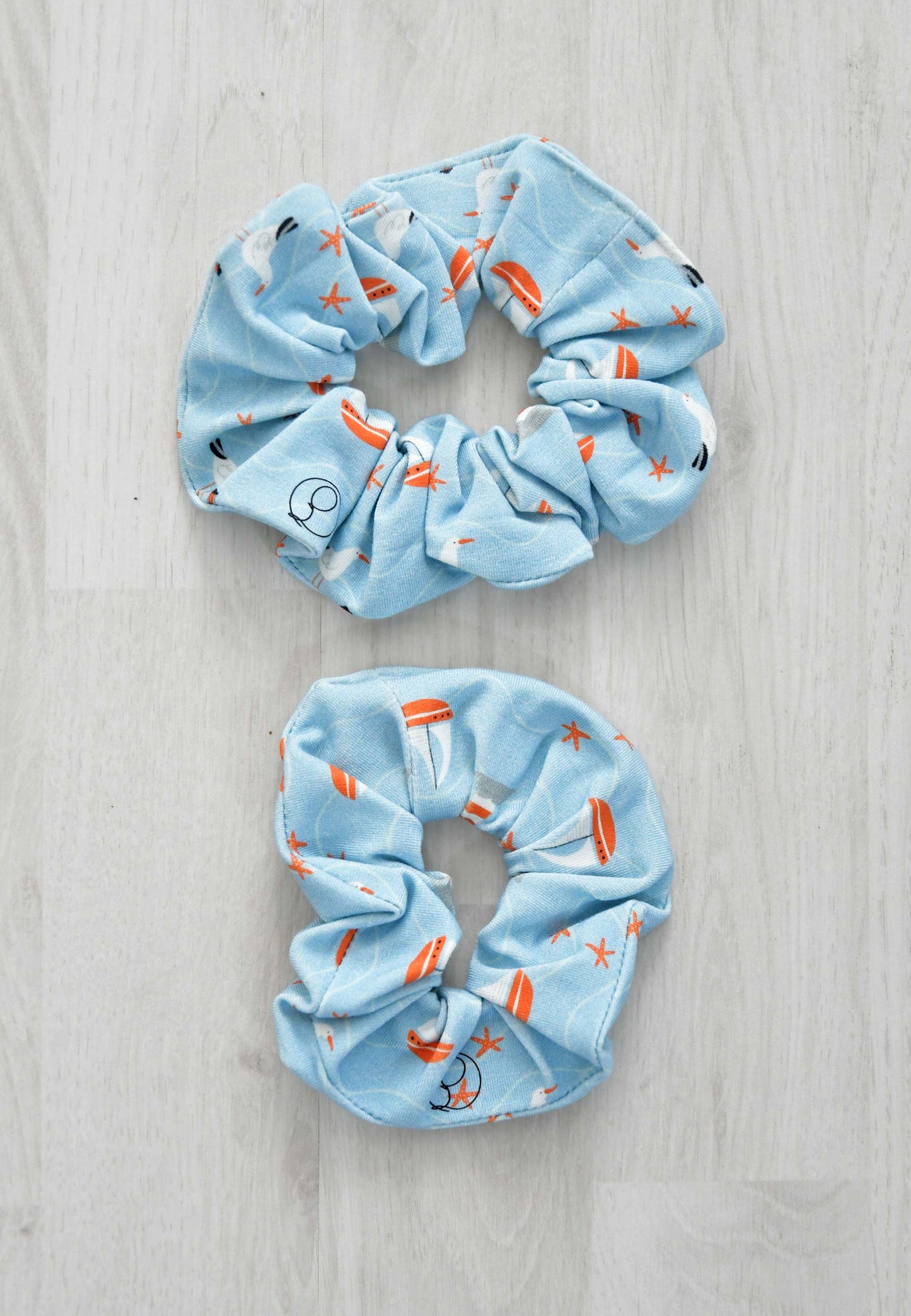Chouchou (scrunchie) in bambù - Mare - Palloncino blu