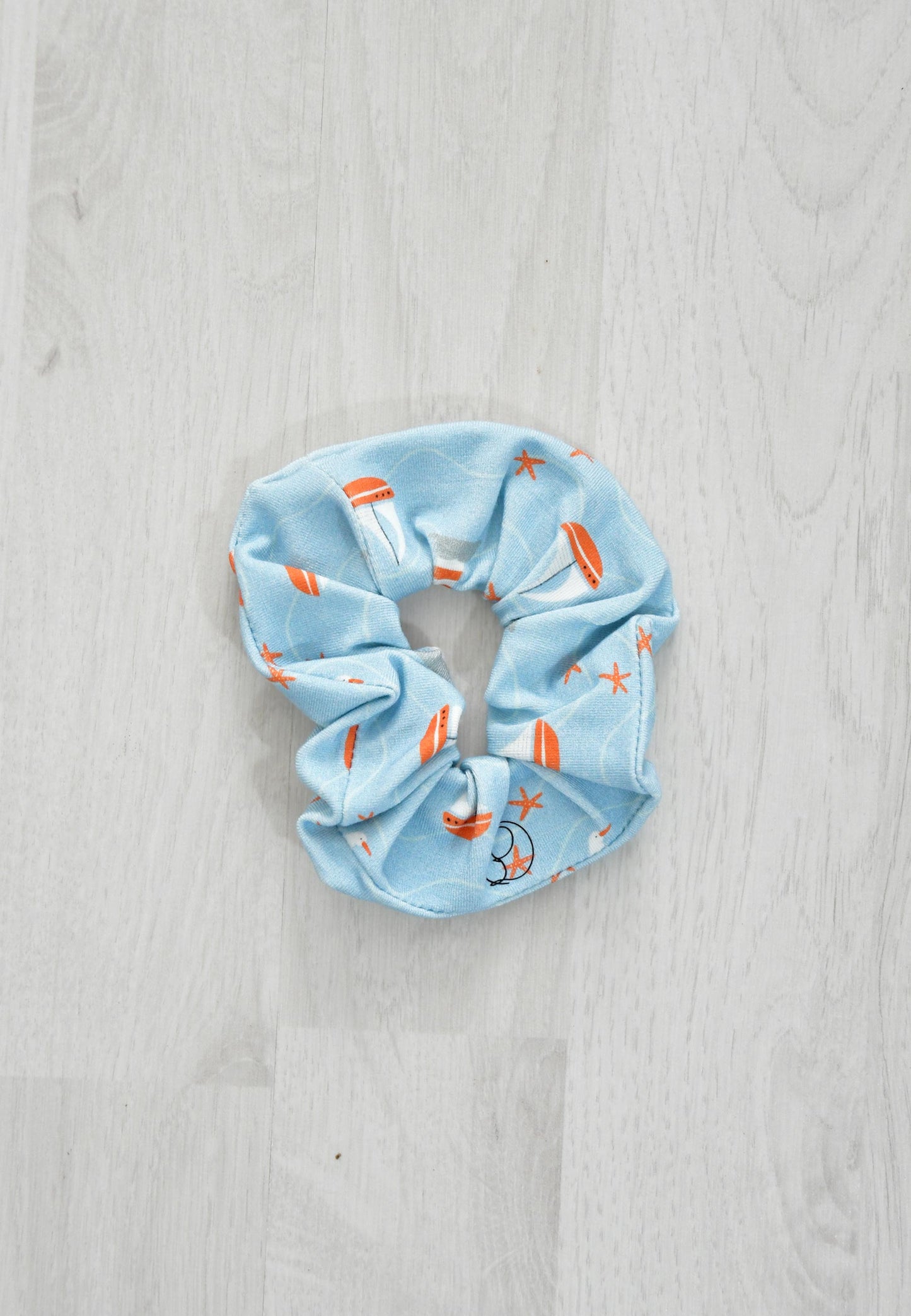 Chouchou (scrunchie) in bambù - Mare - Palloncino blu