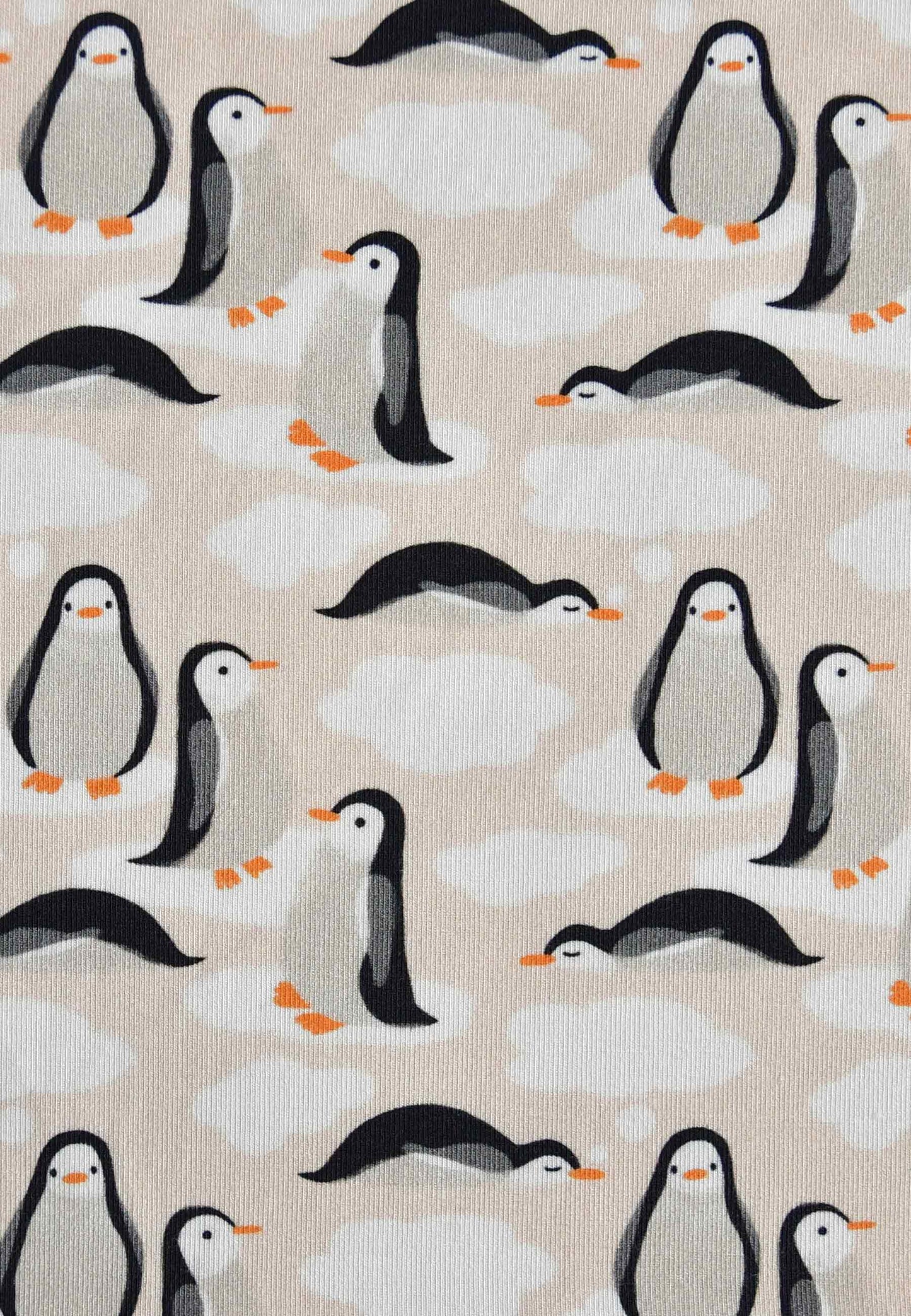 Tutina con zip in bambù - Pinguini - Palloncino blu