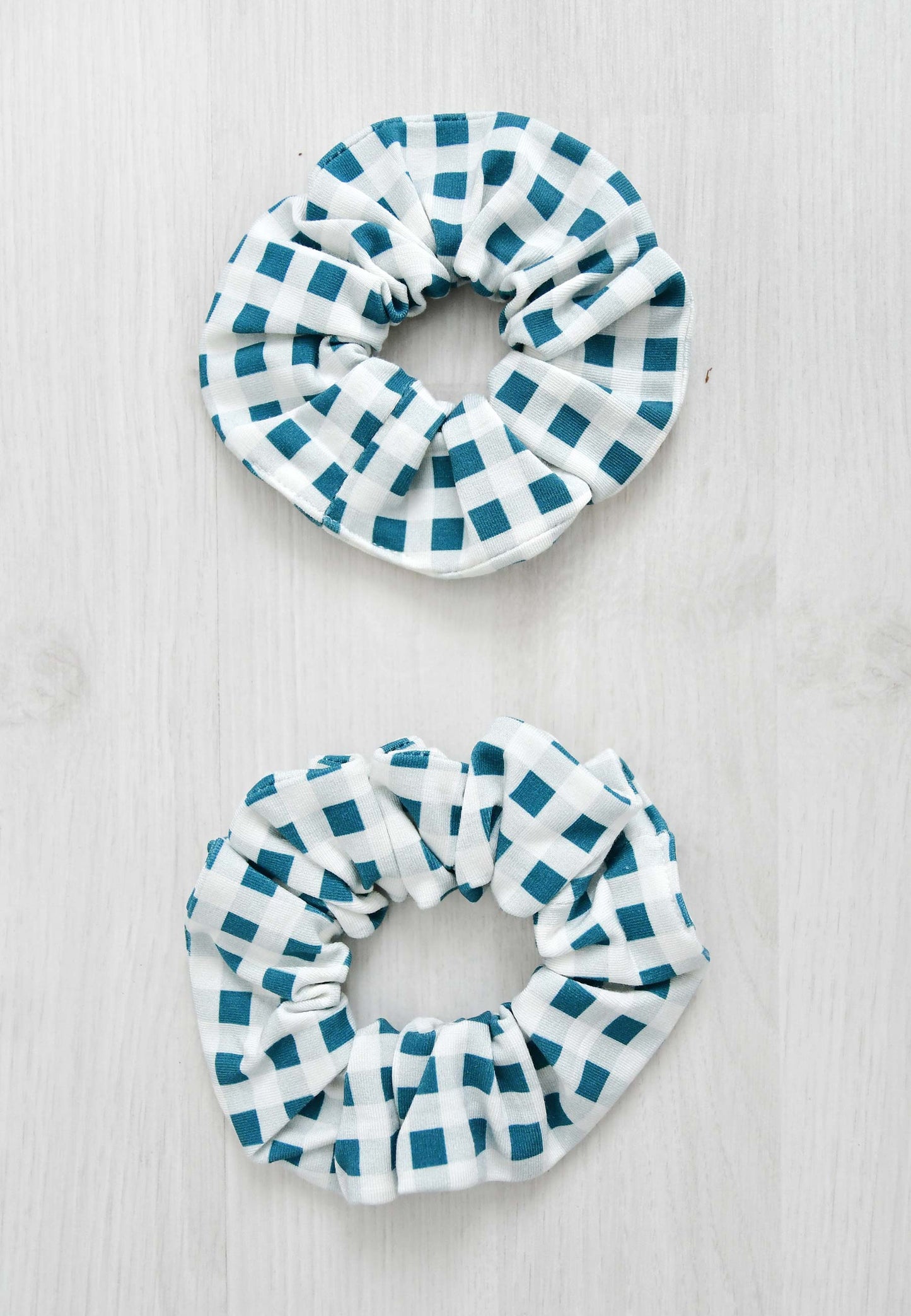 Chouchou (scrunchie) in bambù - Abete - Palloncino blu