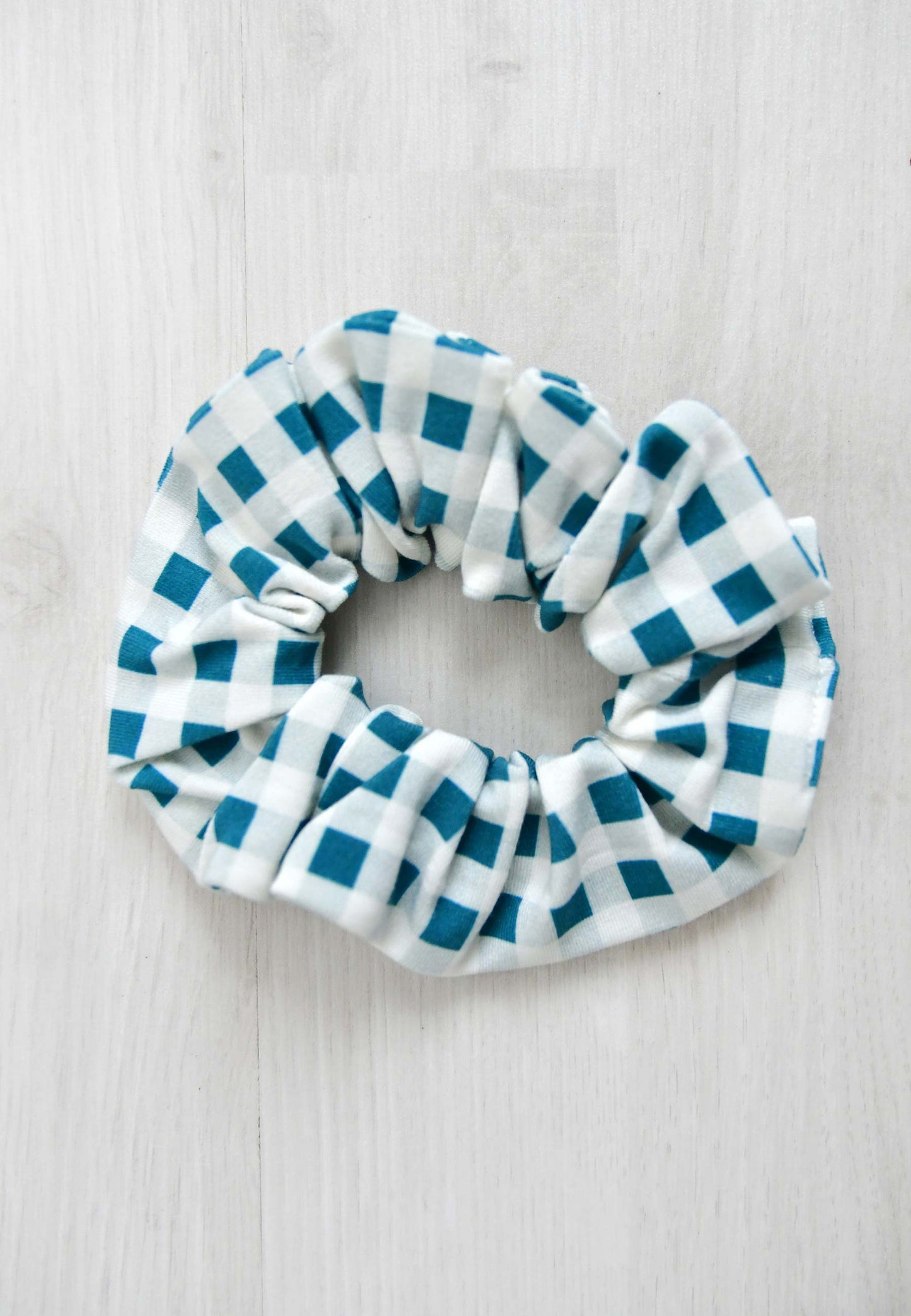 Chouchou (scrunchie) in bambù - Abete - Palloncino blu