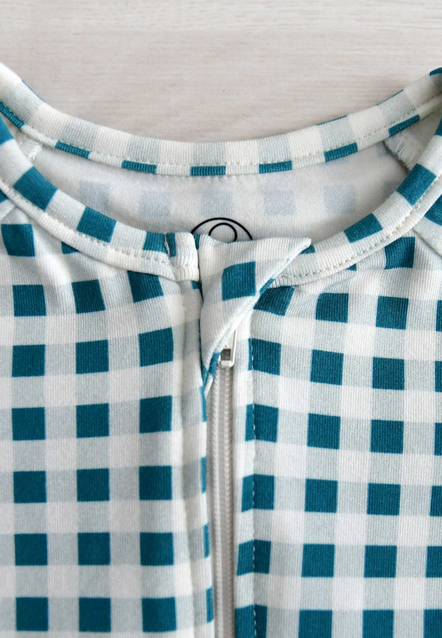 Tutina con zip in bambù - Abete - Palloncino blu