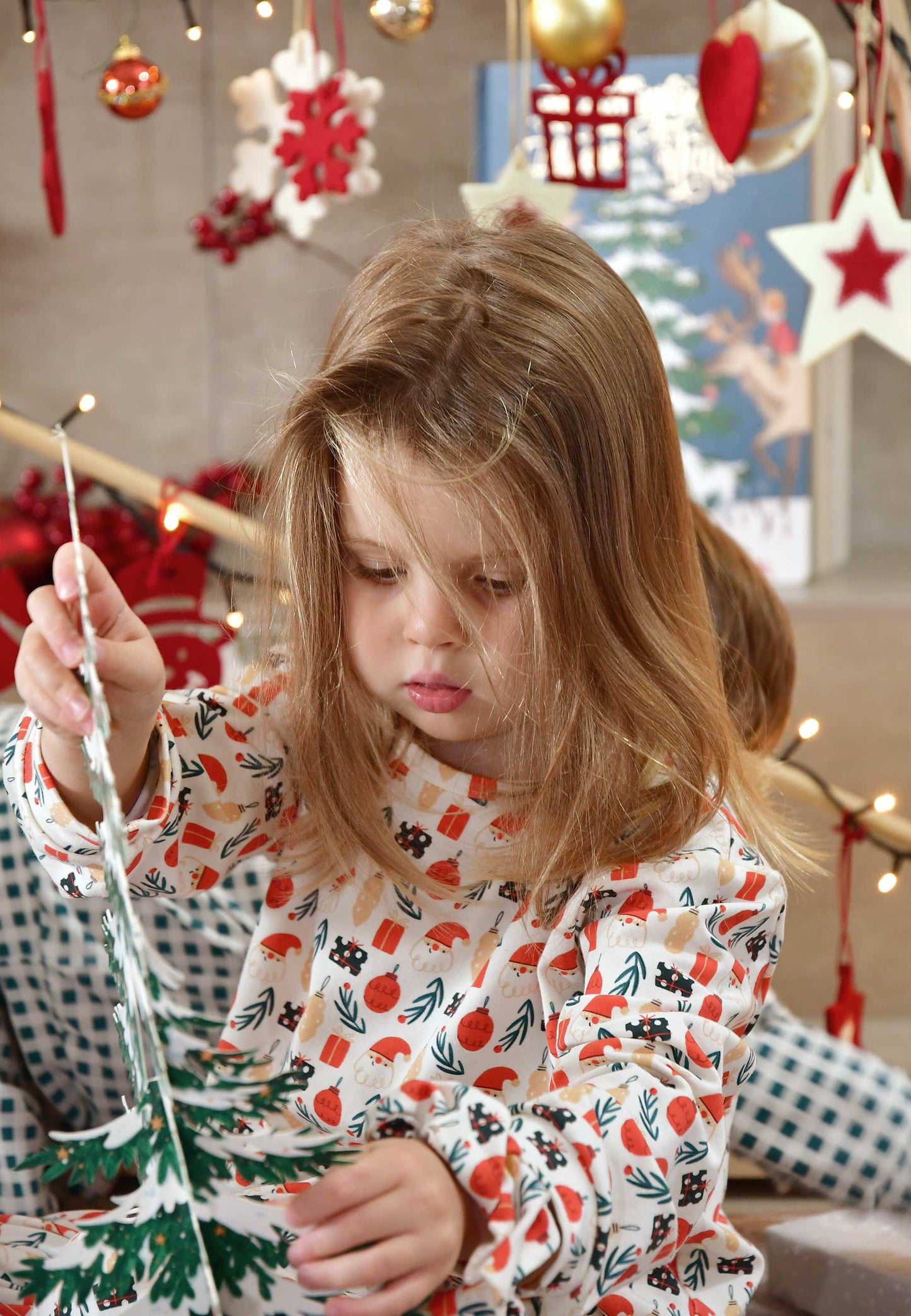 Pigiama due pezzi in bambù - Magia del Natale - Palloncino blu