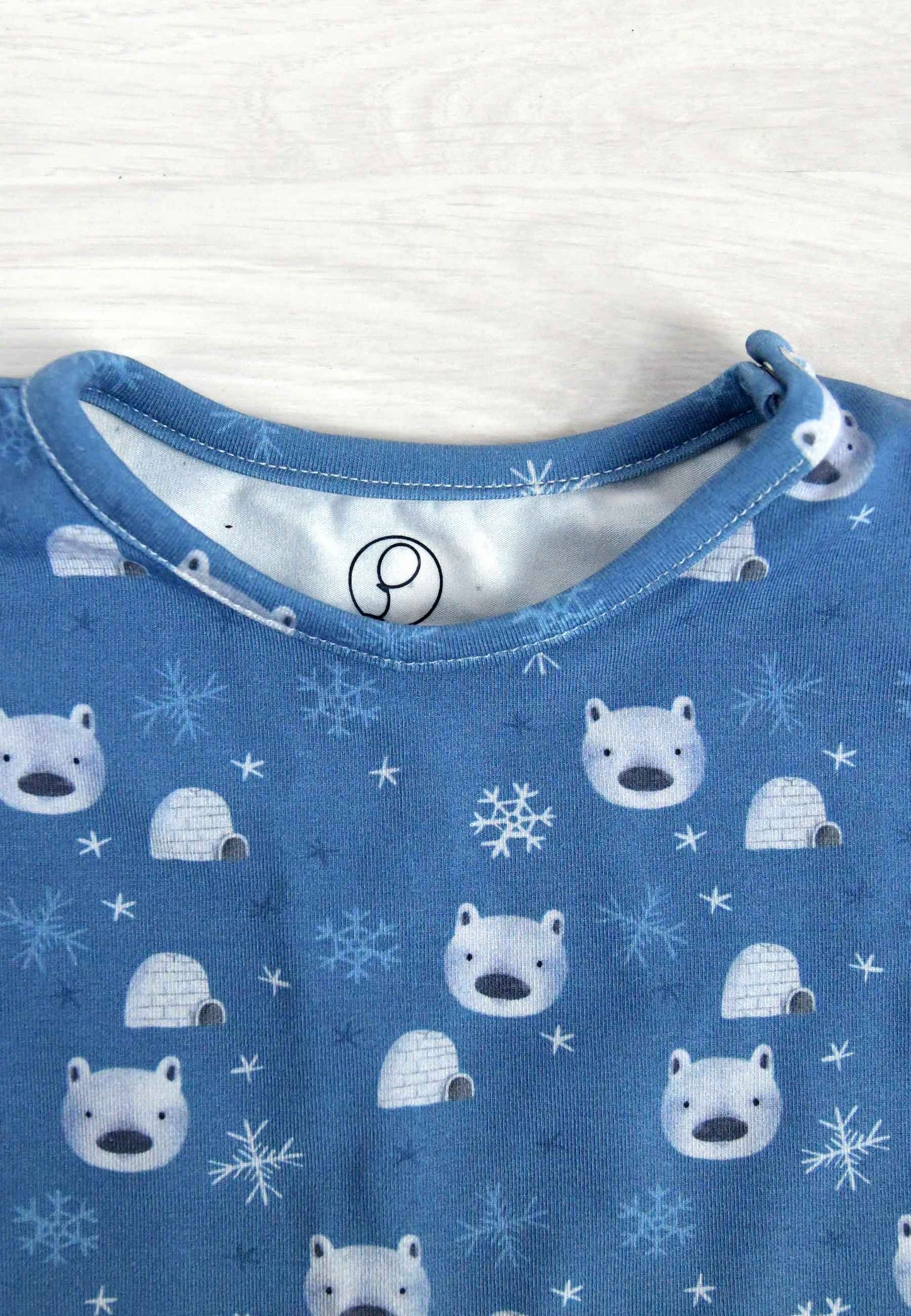 Pigiama due pezzi in bambù - Orso polare - Palloncino blu