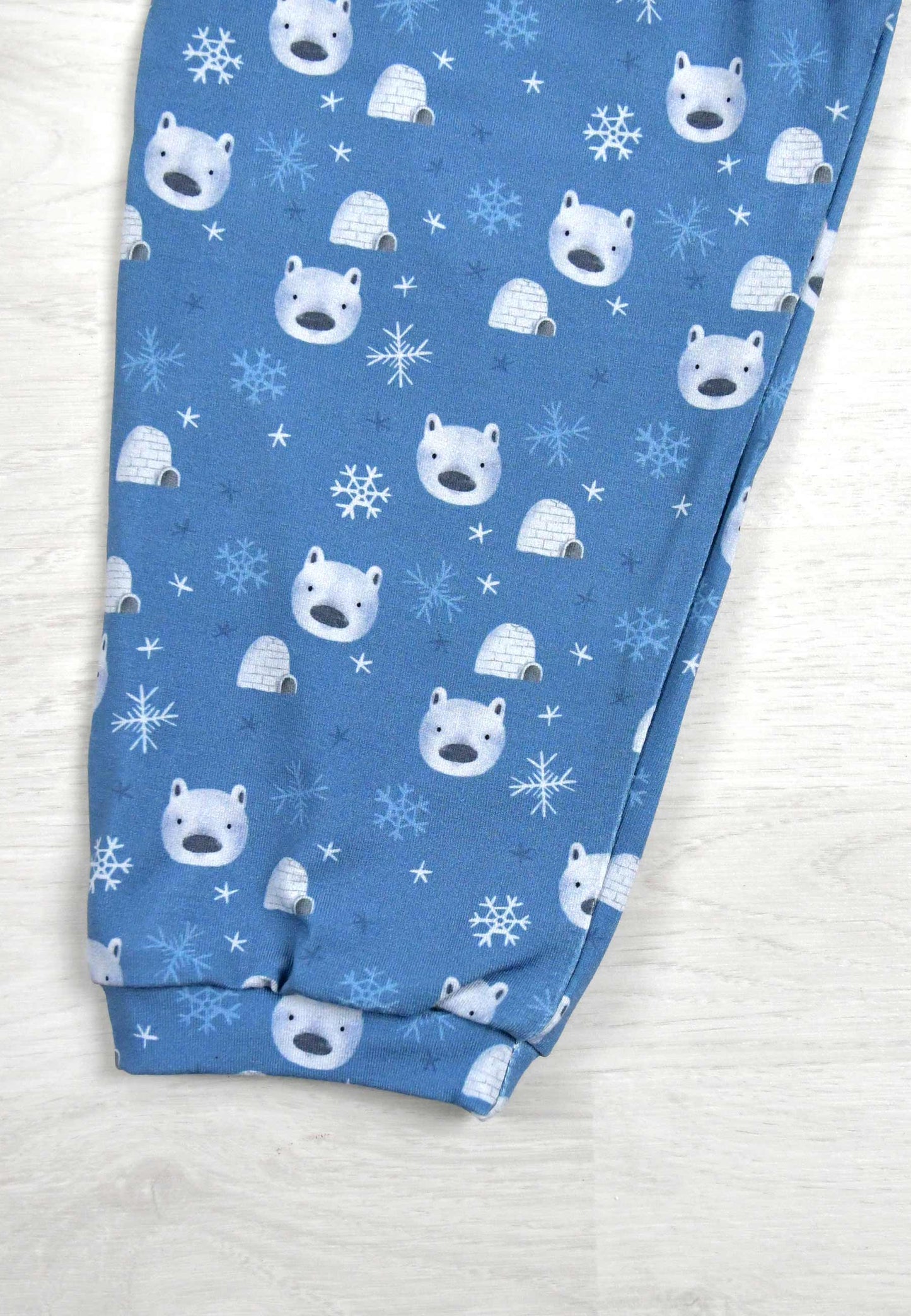 Pigiama due pezzi in bambù - Orso polare - Palloncino blu
