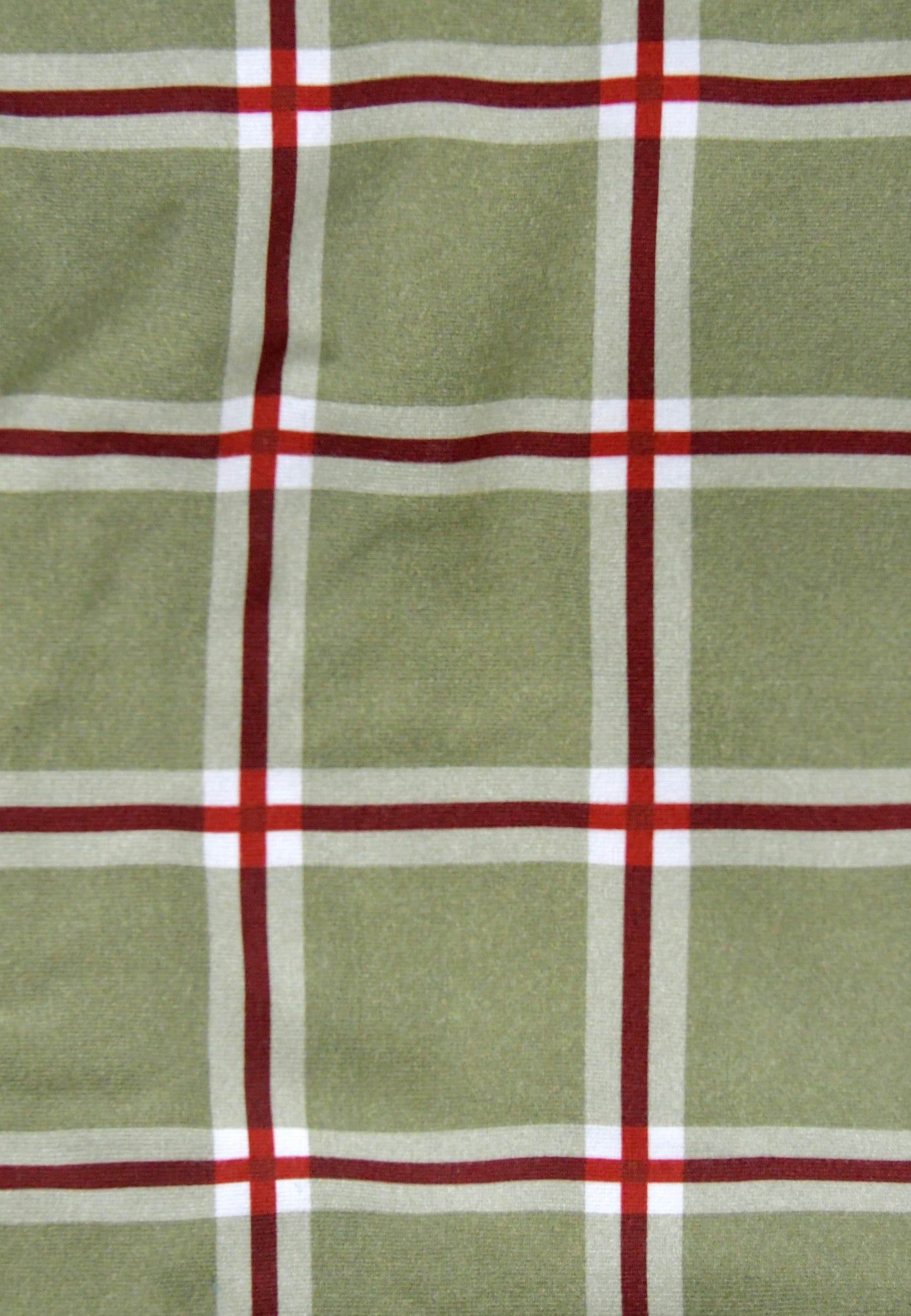 Tutina con zip in bambù - Tartan Natale verde muschio - Palloncino blu