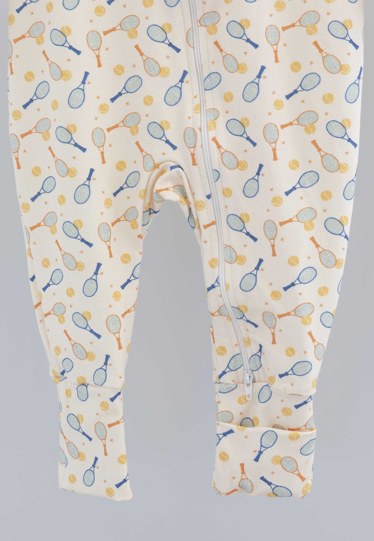 Tutina con zip in bambù - Tennis club - Palloncino blu