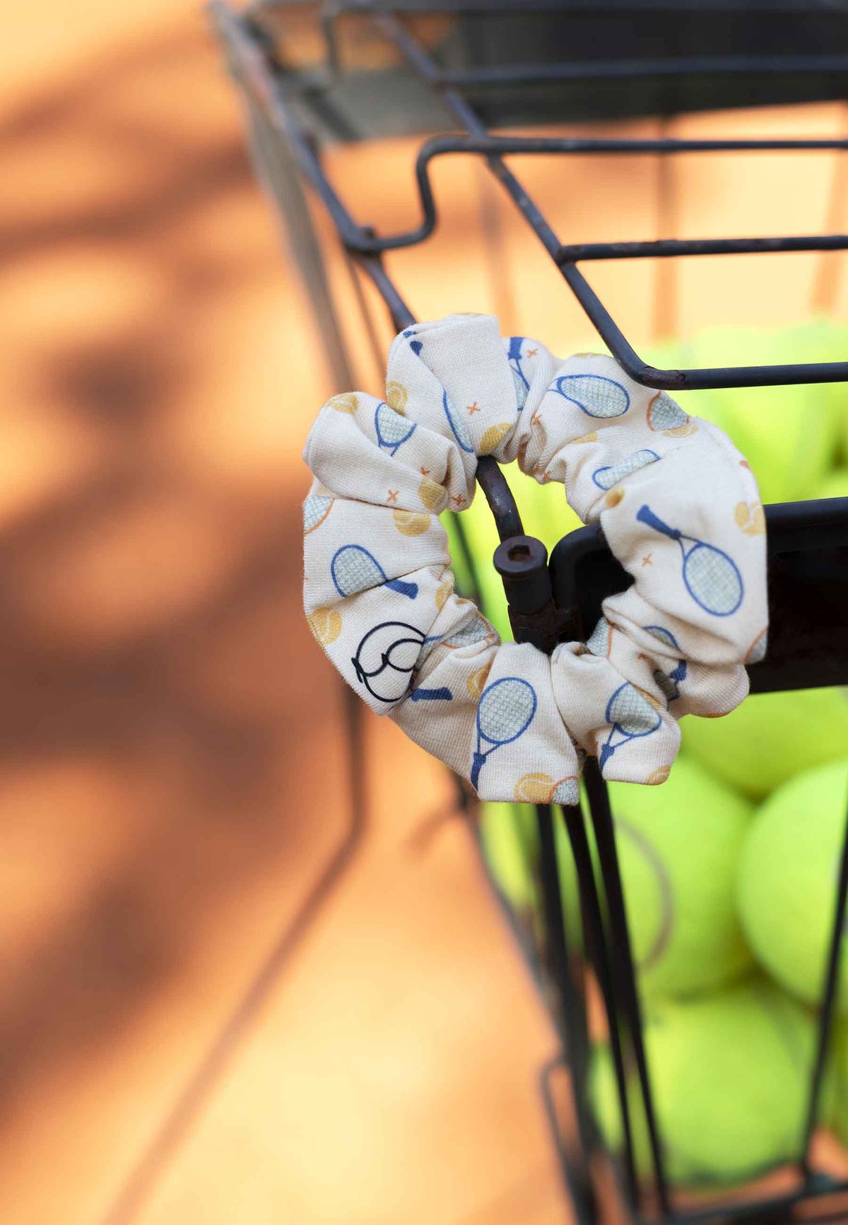 Chouchou (scrunchie) in bambù - Tennis club - Palloncino blu