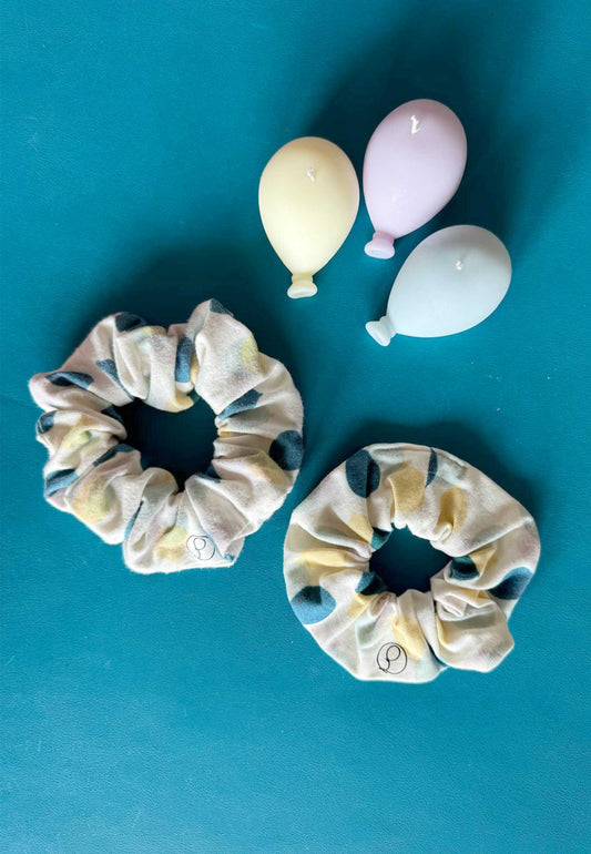 Chouchou (scrunchie) in bambù - Vola in alto - Palloncino blu