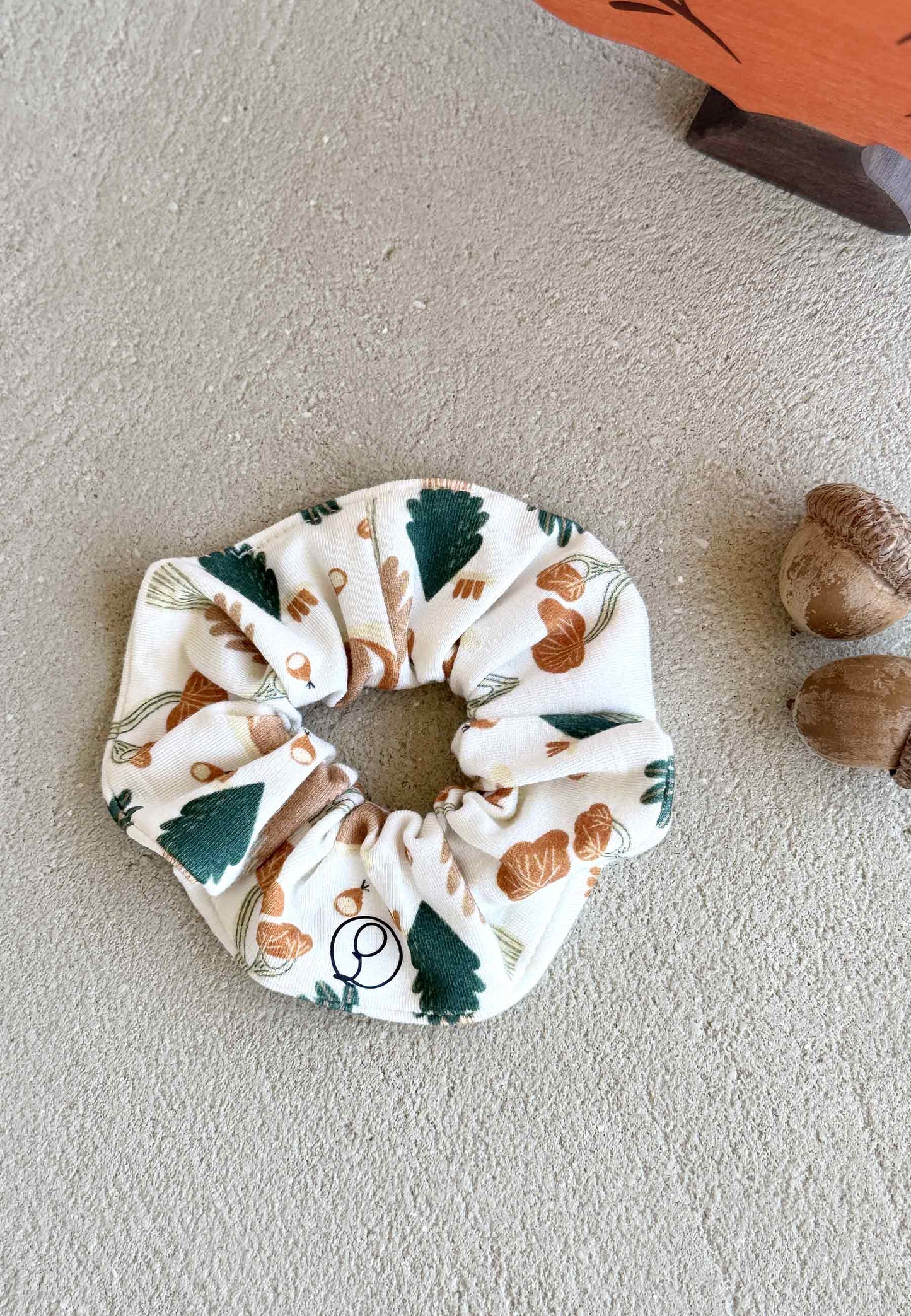 Chouchou (scrunchie) in bambù - Scoiattoli - Palloncino blu