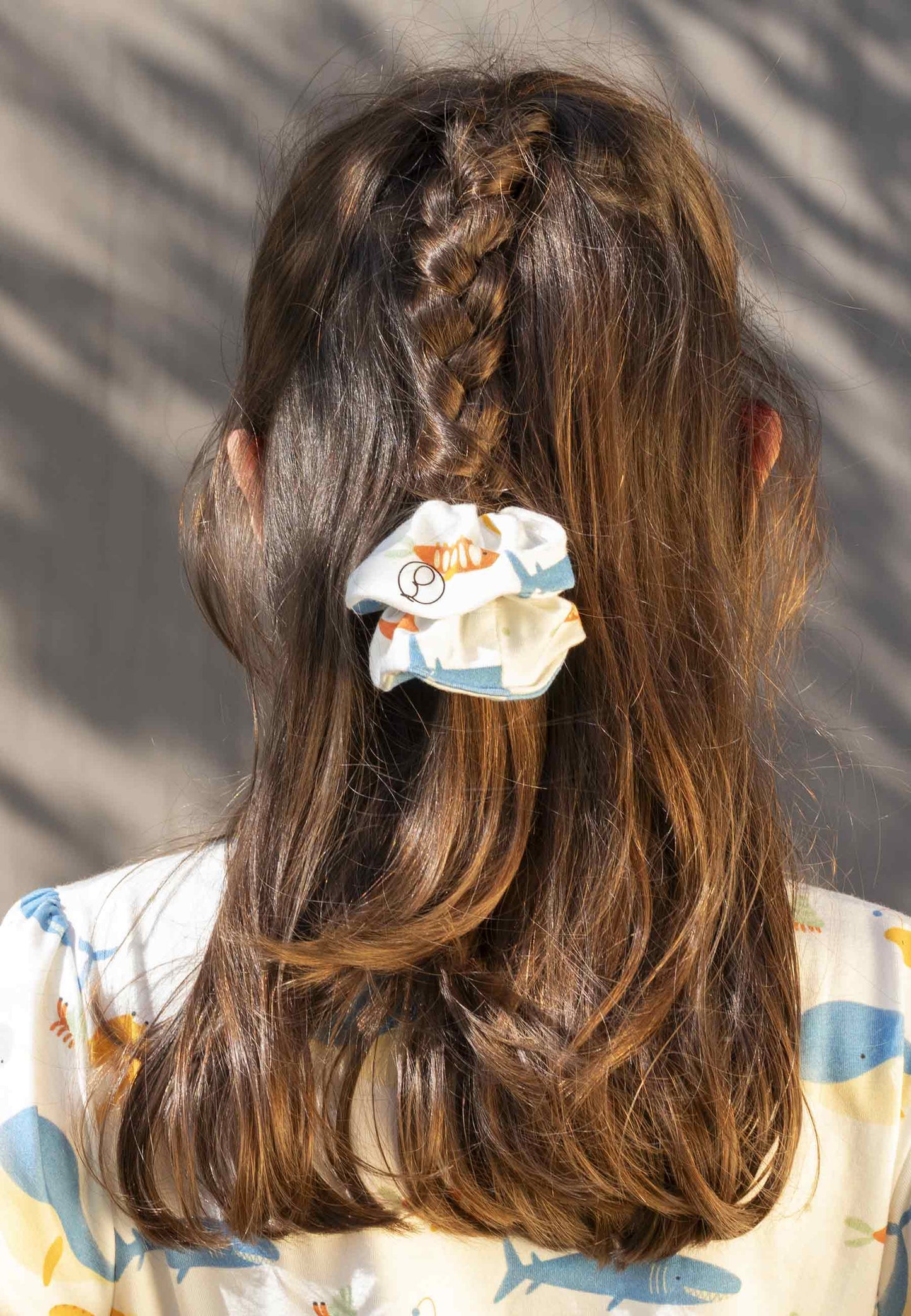 Chouchou (scrunchie) in bambù -Sott'acqua - Palloncino blu