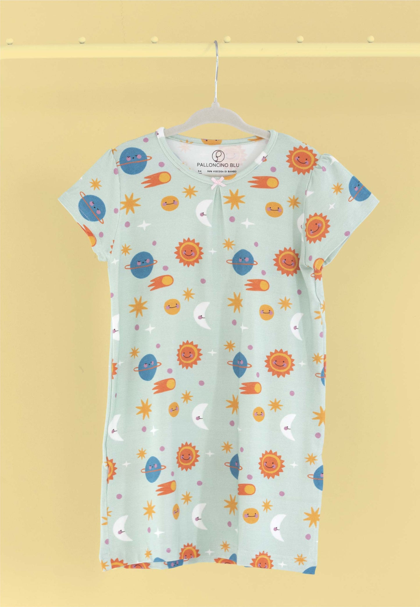 Camicia da notte in bambù - Spaziale! - Palloncino blu