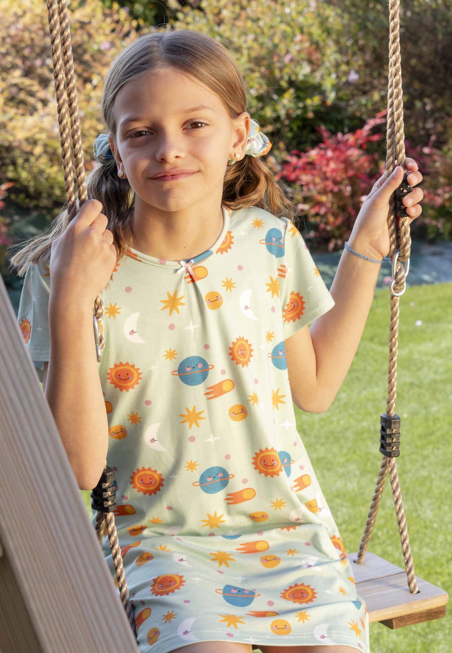 Camicia da notte in bambù - Spaziale! - Palloncino blu