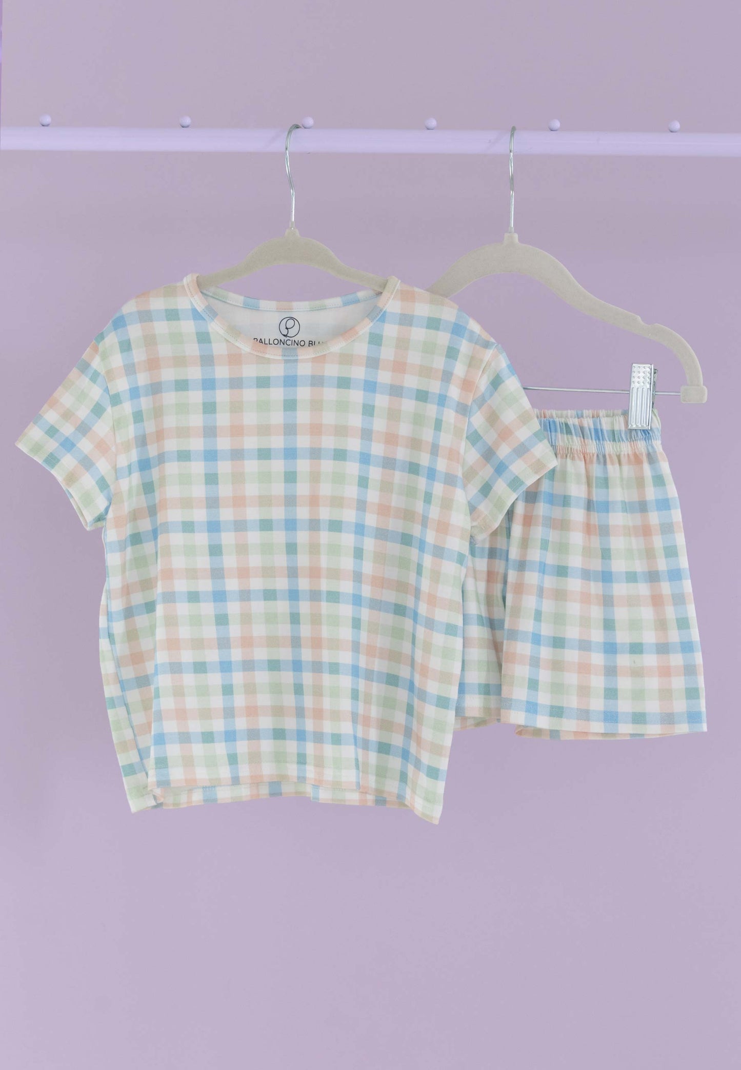 Pigiama due pezzi in bambù - Sunny picnic - Palloncino blu