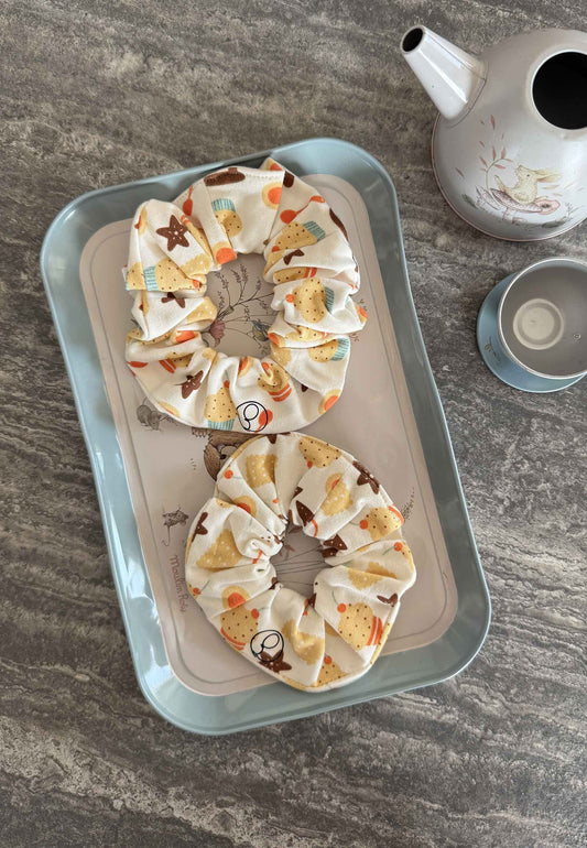 Chouchou (scrunchie) in bambù - Facciamo merenda - Palloncino blu