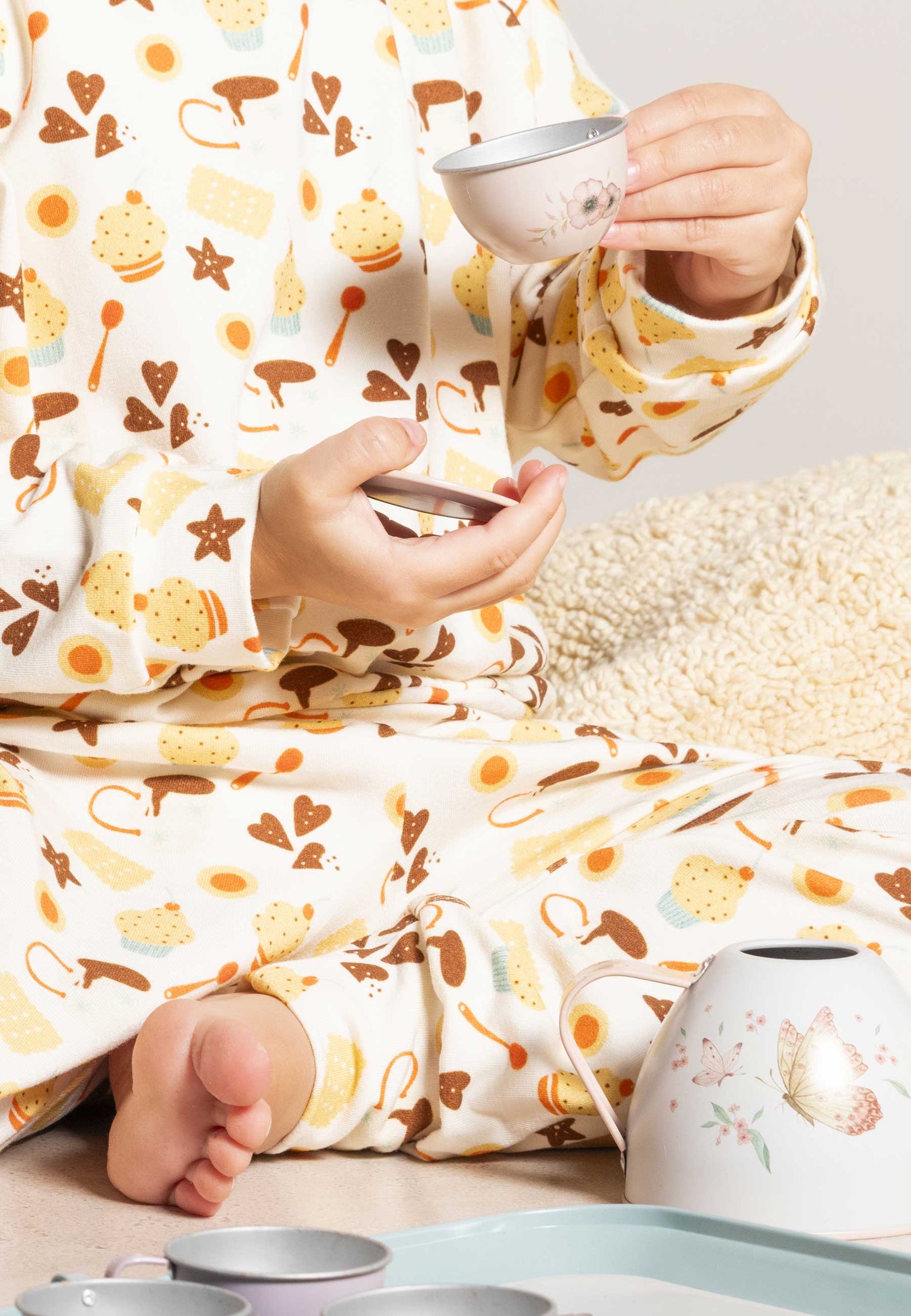 Pigiama due pezzi in bambù - Facciamo merenda - Palloncino blu