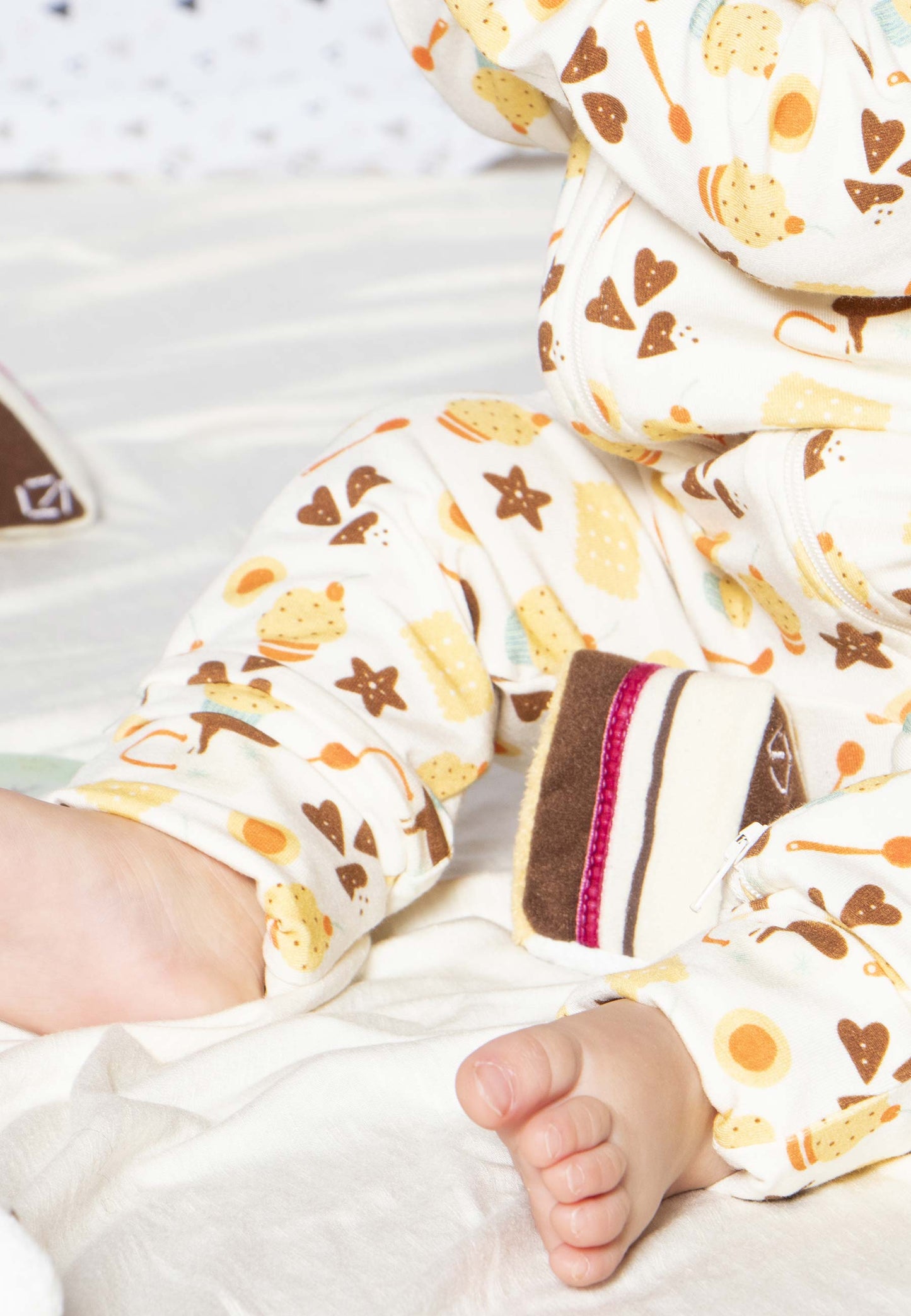 Tutina con zip in bambù - Facciamo merenda - Palloncino blu