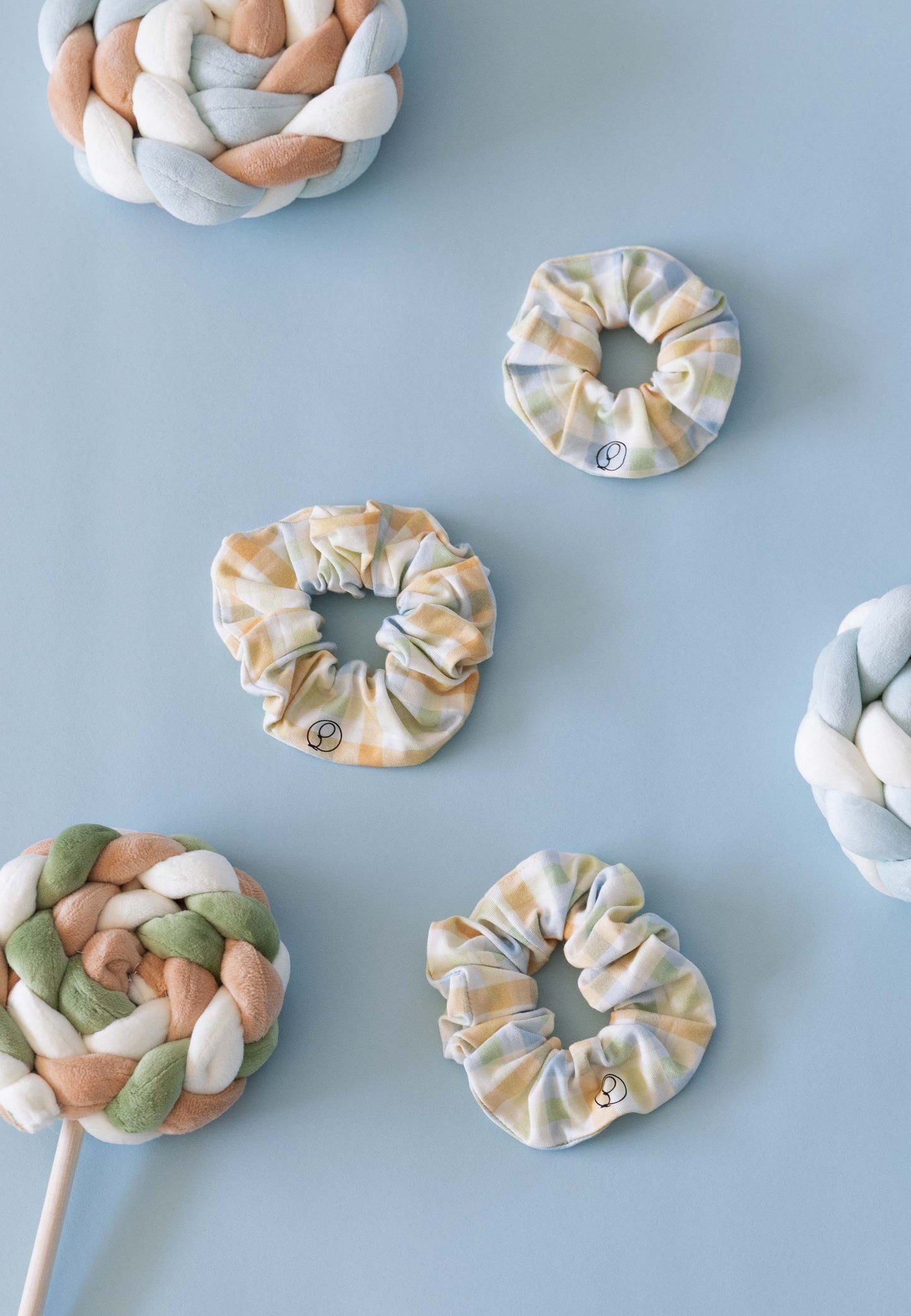 Chouchou (scrunchie) in bambù - Lollipop - Palloncino blu