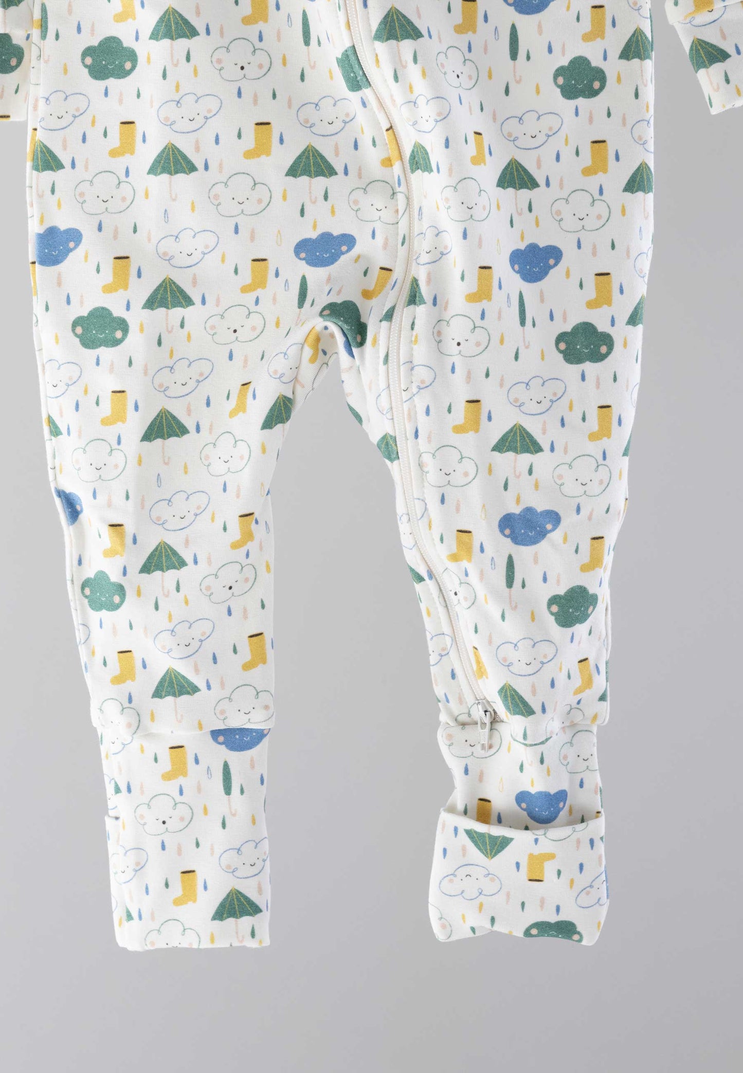 Tutina con zip in bambù - Splash - Palloncino blu